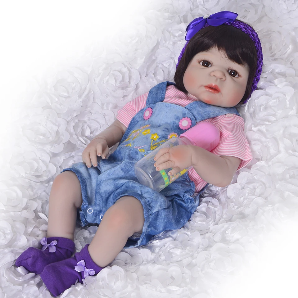 Bebes reborn girl куклы 2" 55 см полностью силиконовые reborn baby victoria girl реалистичные детские подарочные игрушки куклы alive bonecas