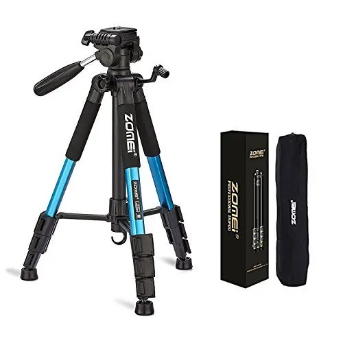 

Zomei Q111 Professional Portable Video DSLR Camera Tripod Legs with quick release Plate Pan for Canon Nikon Sony Samsung Blue
