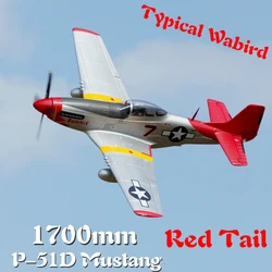 FMS 1700mm 1.7M P51 P-51 Mustang Red Tail 6CH 6S with Flaps Retracts PNP RC Airplane Warbird Model Hobby Plane Aircraft Avion