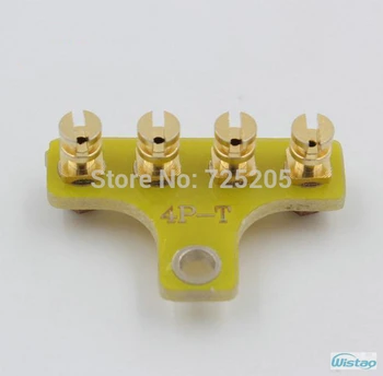 

T-style Scaffolding Gold-plated Pure Copper 4 Pins for High-end Tube Amplifier Large Spot Goods Wholesale HIFI DIY Free Shipping