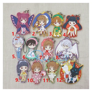 

1pcs Anime KeychainCard Captor Sakura Kinomoto Sakura Li Syaoran Kero Shawko TomoyoDaidouji Llavero Keyring Portachiavi Pendant