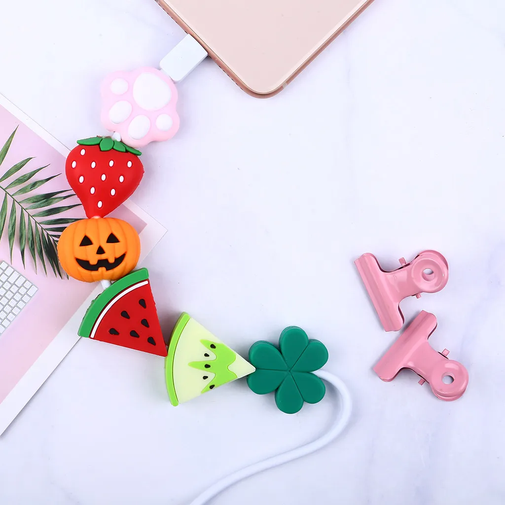 

Cute Multicolor USB Mobile Phone Computer Charging Head Silicone Protective cover Custom Protection Charging Line