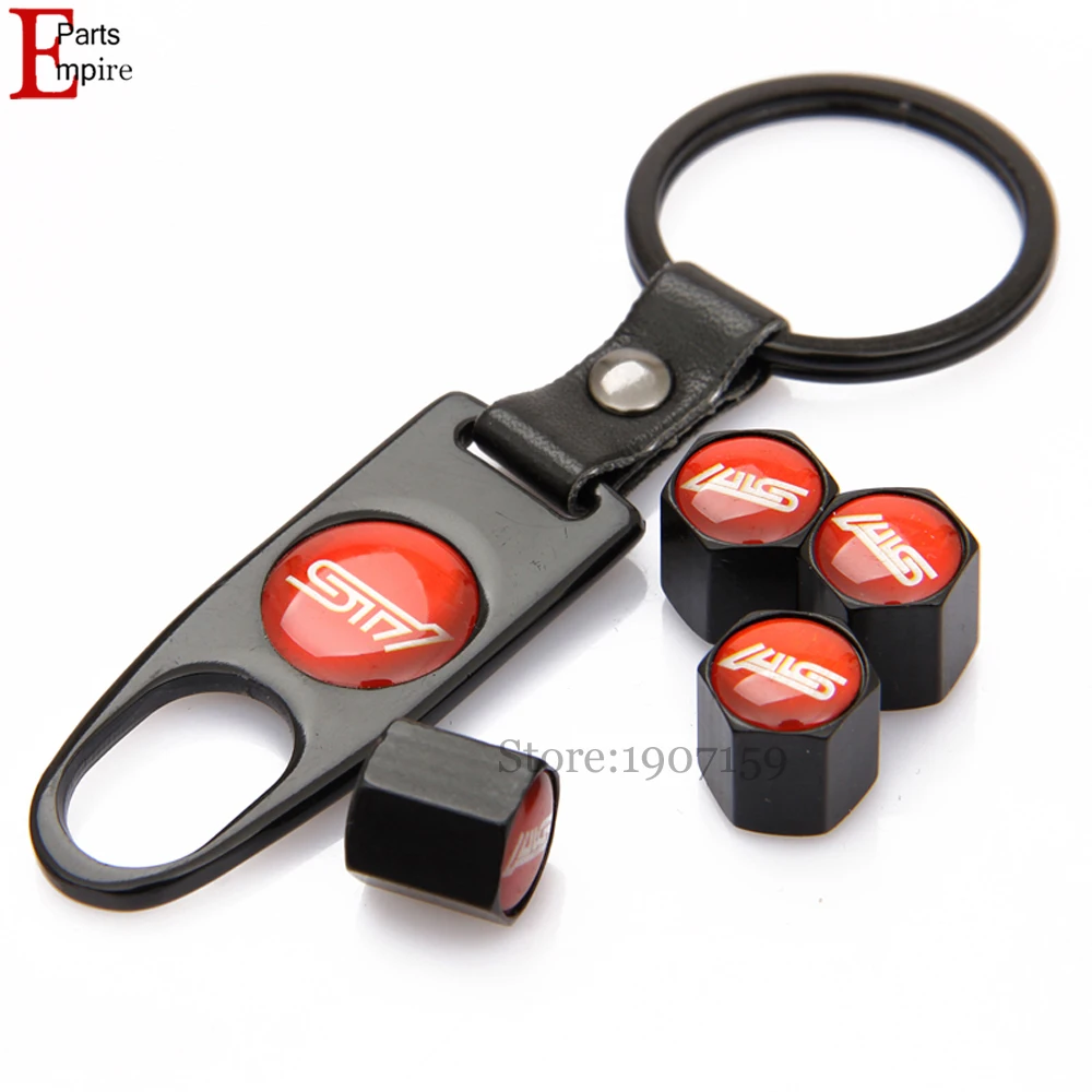 Car Accessories Stainless Steel Wheel Tire Valve Caps For Subaru STI