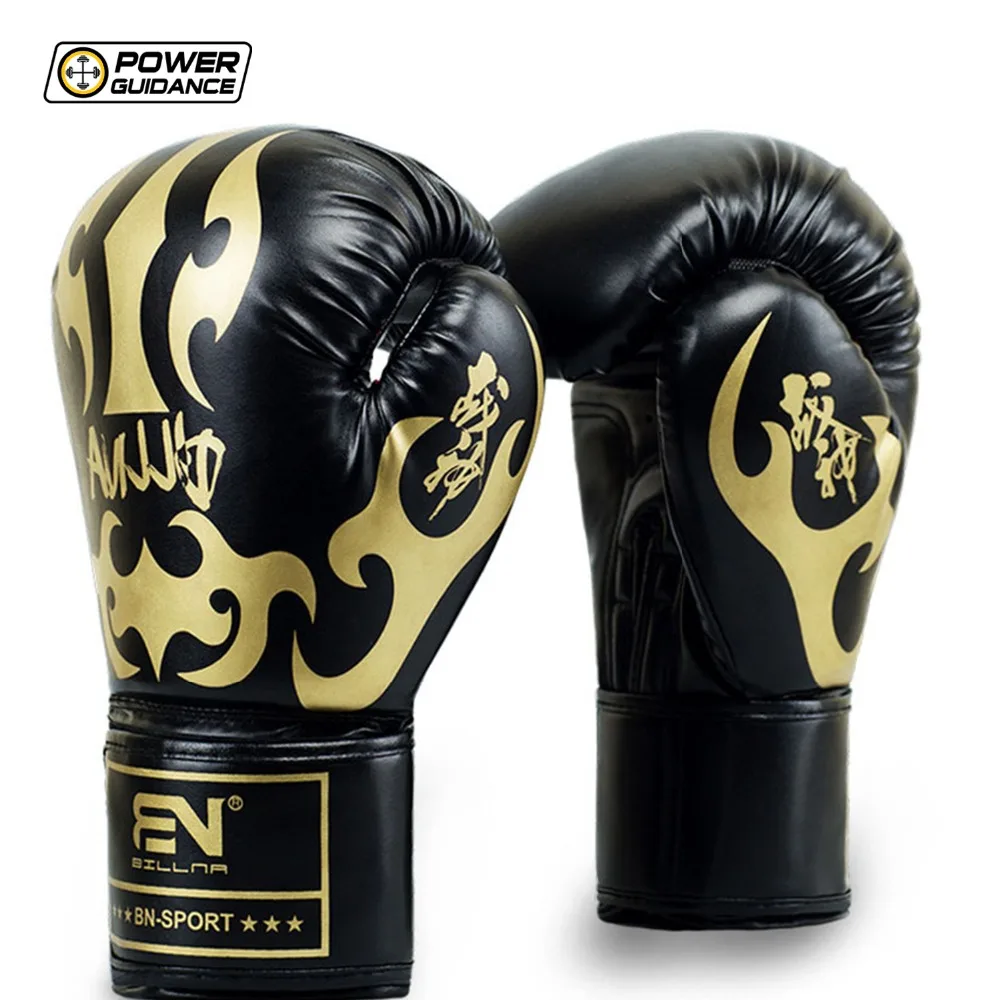 

Power Guidance Adult Men/Women Boxing Gloves PU Leather For MMA Muay Thai Sanda Equipment Fitness Exercise Boxing Training 12OZ