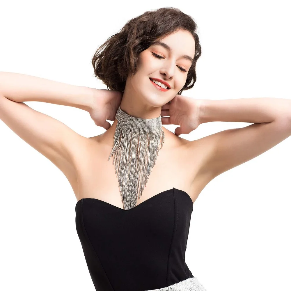 Tassel Collar Statement Necklace for Women Novelty Fashion Jewelry 1 Set with Gift | Украшения и аксессуары