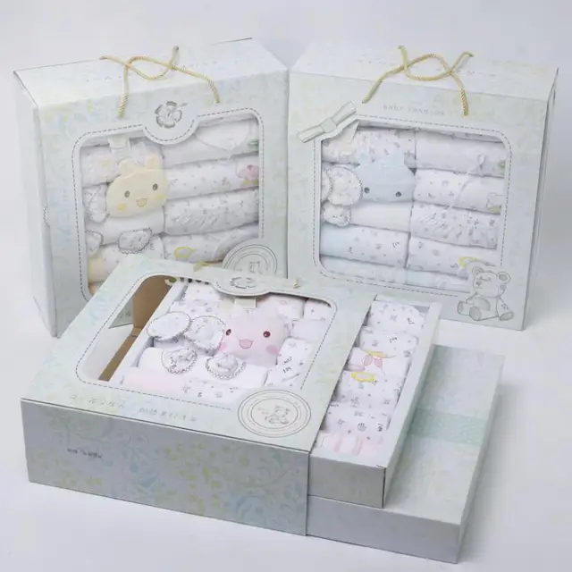 New Spring Autumn Babies 24pieces Sets Gift Box Pure Cotton Newborn