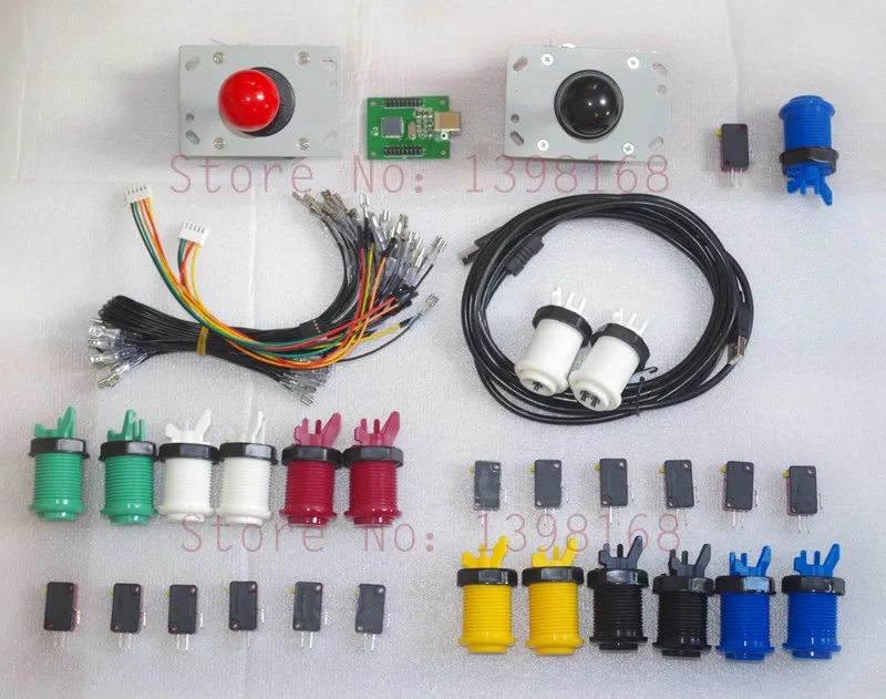 Аркады mame DIY KIT ДЛЯ 2 игроков PS/3 ШТ. 2 В 1 к играм joystck интерфейс USB 2 игрока MAME Интерфейс USB к Jamma Mame