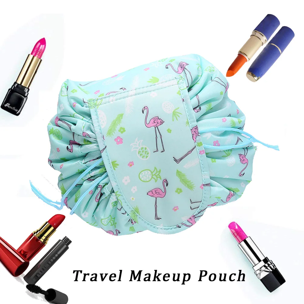Lazy Quick Pack All In One Drawstring Makeup Bag Portable Travel