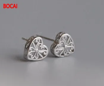 

special offer sub hand hollow small fresh sweet love 925 Sterling Silver Earring