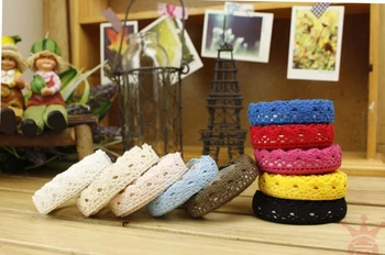 

1pcs/lot New Colors Fabric Lace Tape Multifunction DIY Sticker Simple Tape Stationery Adhesive Tape Gifts