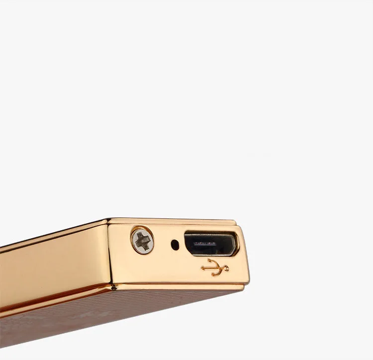 Новейший встряхиватель двухсторонний нагревательный провод мини-прикуриватель USB перезаряжаемая Зажигалка ультра-тонкий металлический чехол с защитой от ветра