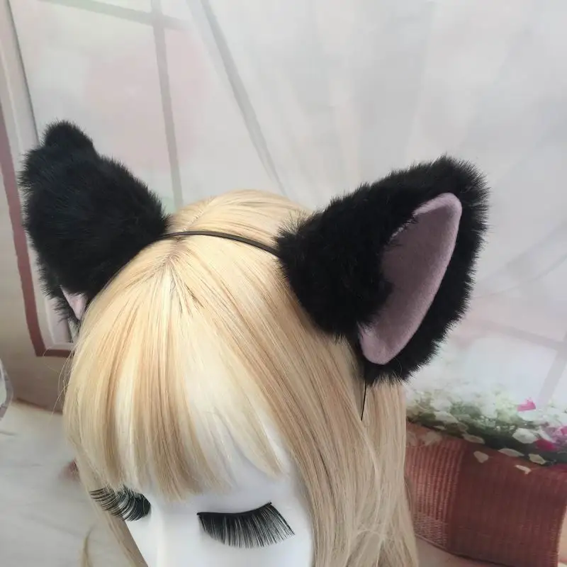 LOVELESS Cat Kitty Cosplay Halloween Party Leopard Ears w// Hair Head Clips