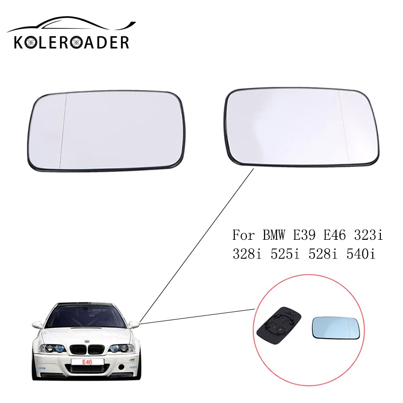 KOLEROADER 2 Color available Heated Wing Mirror Glass Lens For BMW E39 E46 323i 328i 525i 528i