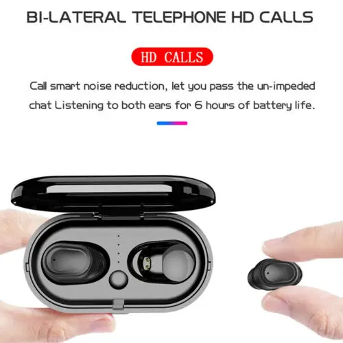 2019 Bluetooth 5 0 Headset TWS Twins Wireless Mini Stereo Earphones Dual Earbuds Sport Gaming Earphone Waterproof Hand free