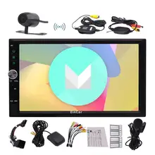 free camera 2din Android 6.0 Car radio GPS navigation 7 inch Quad Core car head unit stereo audio player with Bluetooth WIFI Map