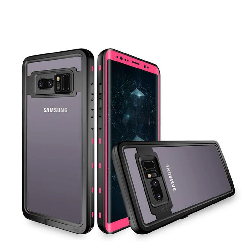 Diving Sealed Cover For Samsung Galaxy Note 8 Note 9 S8 S9 Plus Case Waterproof PC Armor For Samsung Note 8 Clear Case (23)