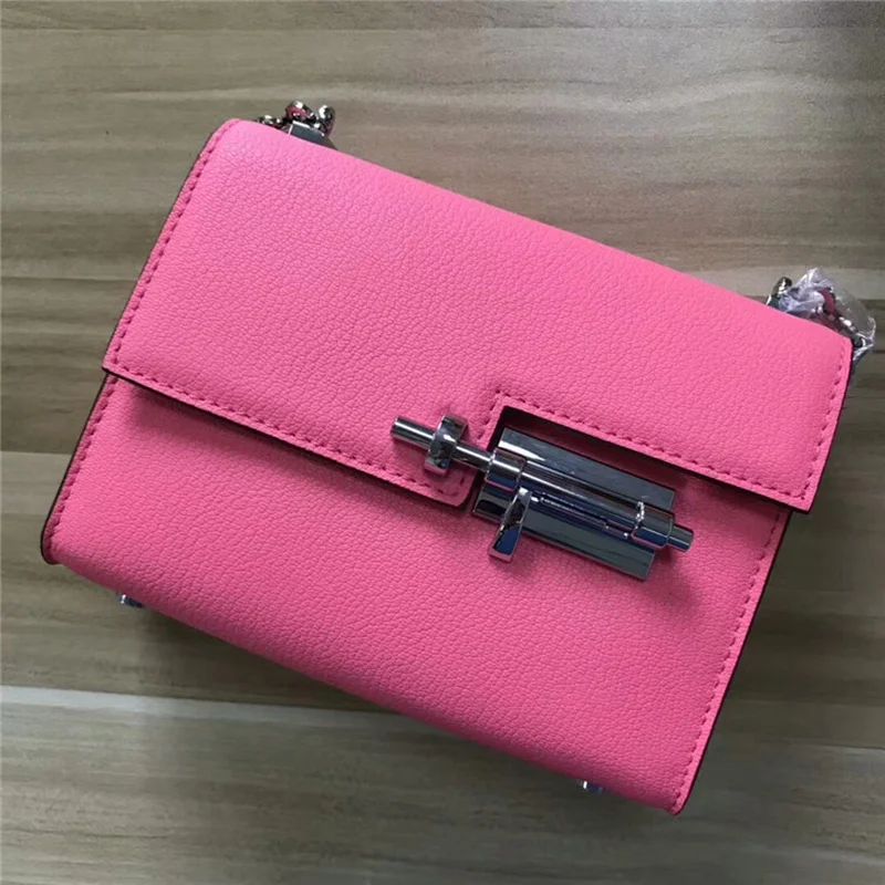 

Luxury Handbags Women Bags Designer Leather Women's Bag Goat Stripe Pin Chain Bag Single Shoulder Oblique Straddle