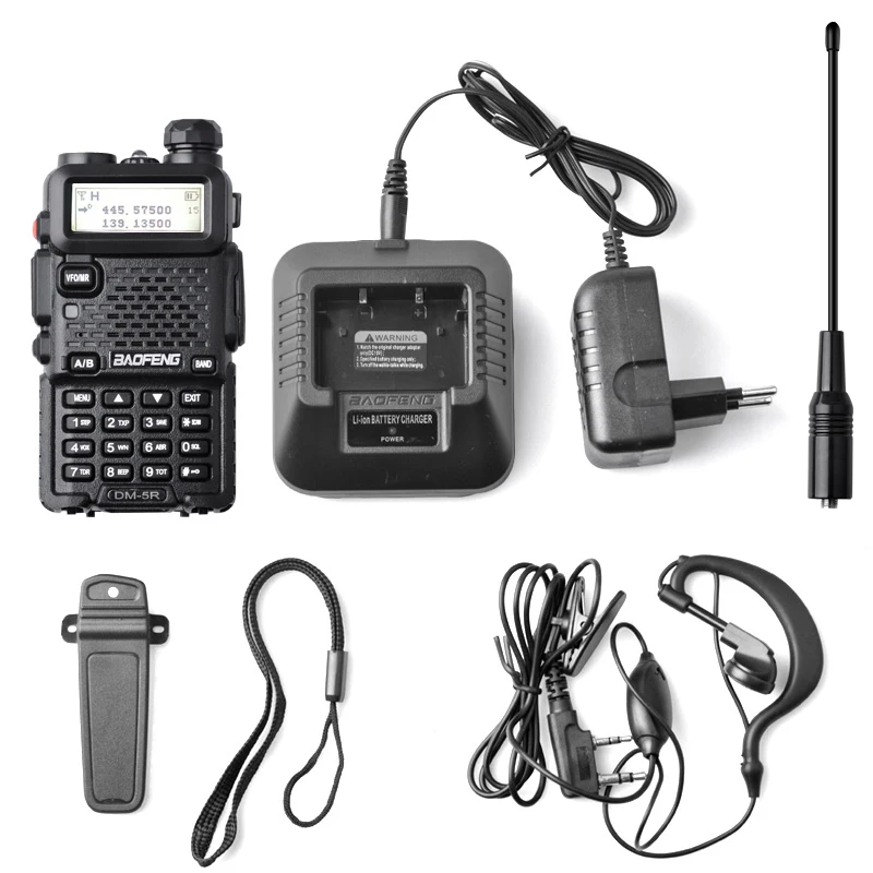 Baofeng DM-5R Walkie Taklie двухдиапазонное DMR цифровое радио DSP трансивер 5 Вт VHF UHF 136-174/400-520 МГц двустороннее радио 2000 мАч