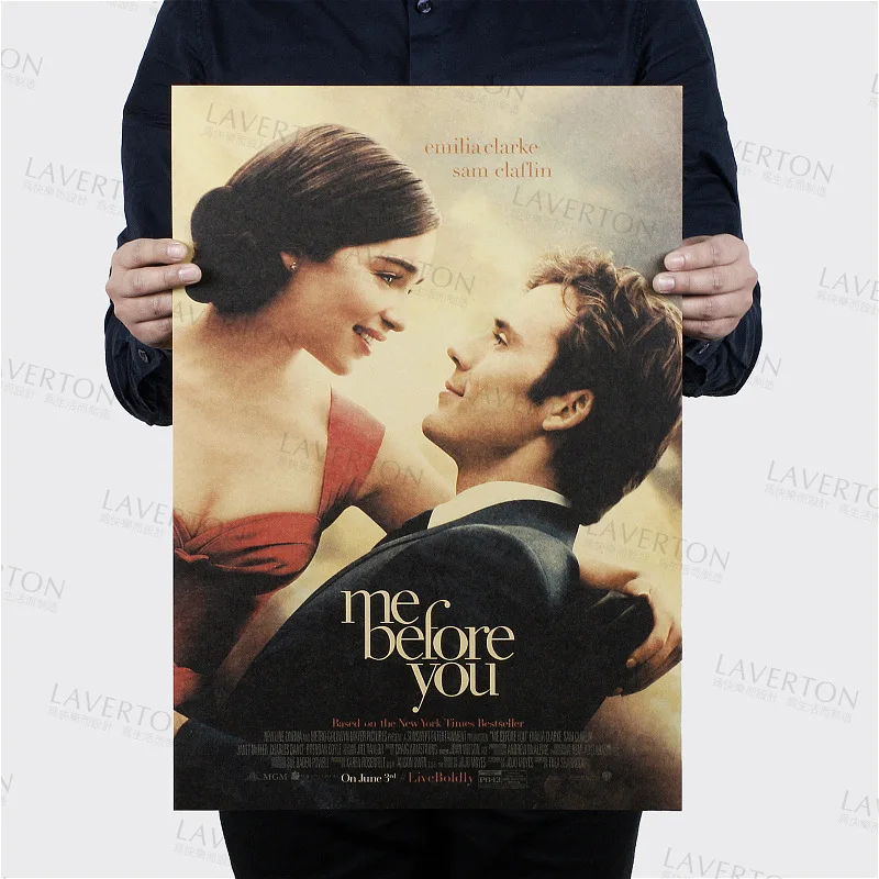 

Me Before You/classic love movie film/kraft paper/Cafe/bar poster/Retro Poster/decorative painting 51x35.5cm Free shipping