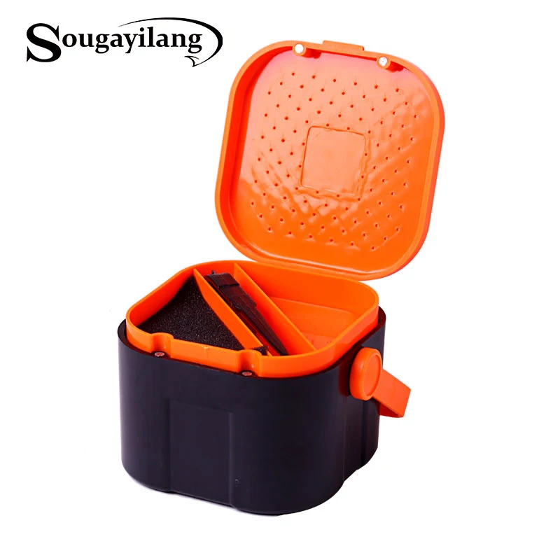 Sougayilang Portable Waterproof Live Lure Bait Box Plastic Double Layer
