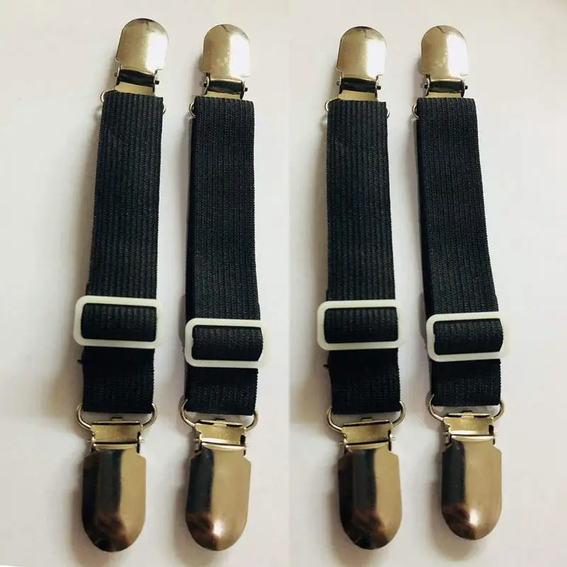 8pcs Sheet Straps Suspenders Band Adjustable Bed Corner Holder Elastic Fasteners Clips Grippers Mattress Pad Cover Fitted Shee