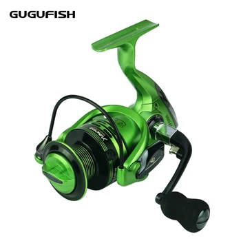 

GUGUFISH Metal Spool Seamless Spinning Fishing Reels All-metal Arm 13+1BB EVA Handle 3 colors 1000-7000 Series Fishing Reel