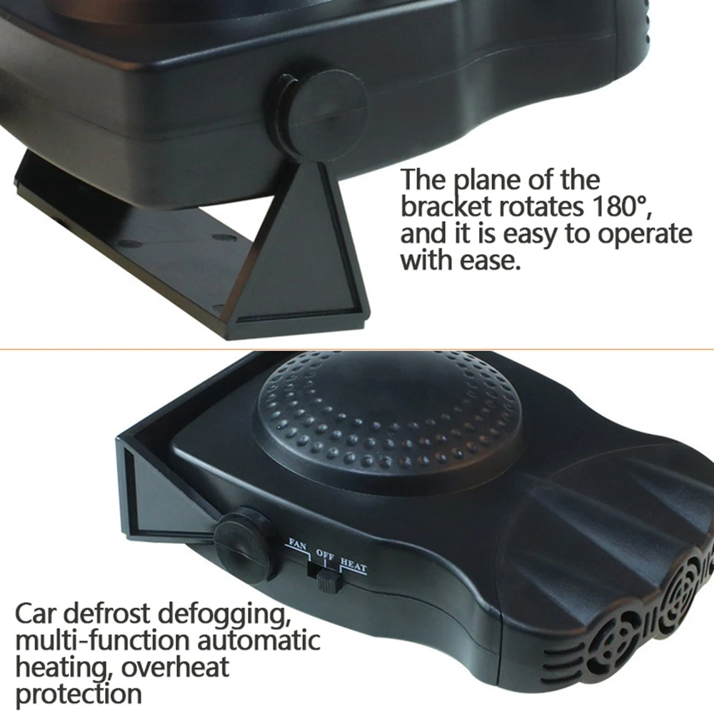 DC 12 В в Demister портативный обогреватель Вентилятор Быстрый нагрев Электрический мульти-функция автомобиля Ветровое Стекло окно Demister Defroster
