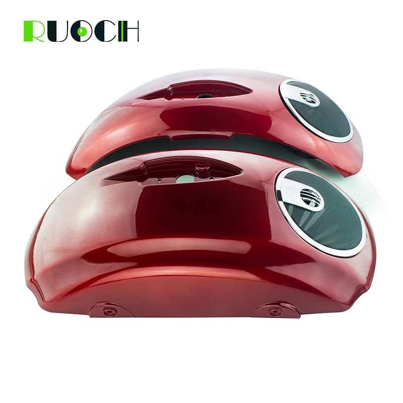 

Motorcycle Hard Saddlebag Speaker Lids w/ Speaker Grill for Indian Chieftain Roadmaster 2014 2015