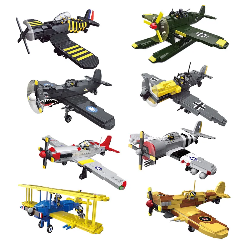 

Diy Building Blocks Military Swat Team Model Aircraft Fighter Bricks Compatible with Legoingly Toys For Children Kids Gifts