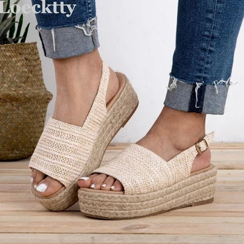 

2019 Fashion Torridity Women Sandals Female Beach Shoes fasten Shoes Heel Comfortable Sandals Plus Size 43