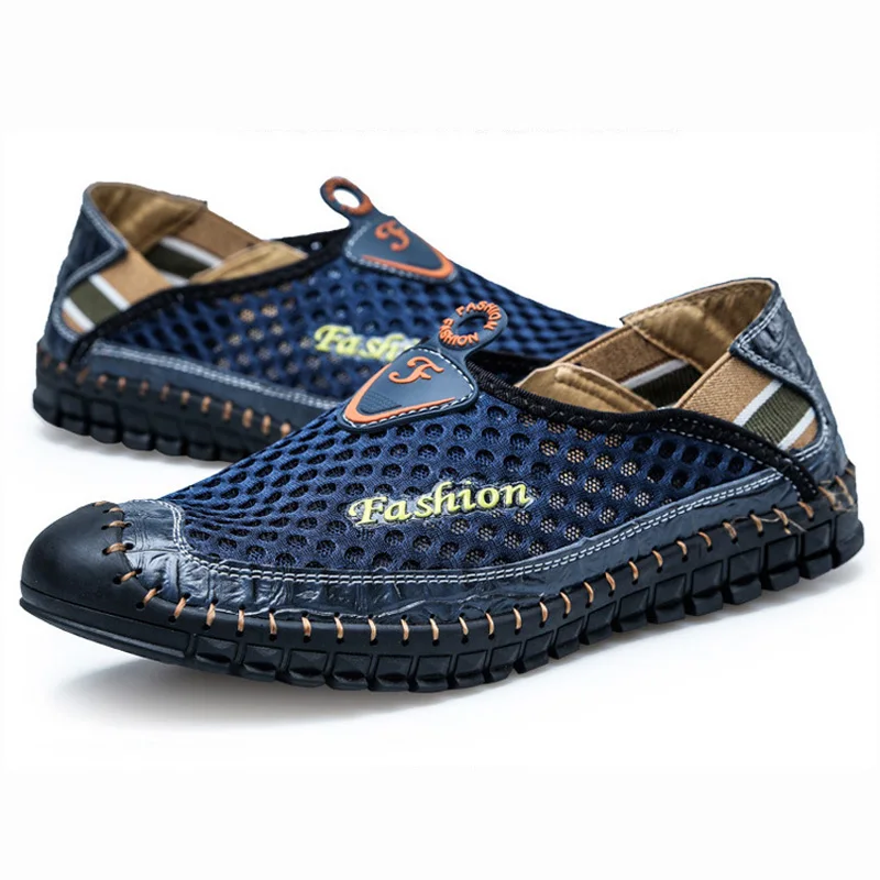 

Summer Men Shoes Plus Size 38-46 Air Mesh Man Loafer Fashion Casual Shoes Men Driving Shoes New Slip On Moccasins Adult Footwear