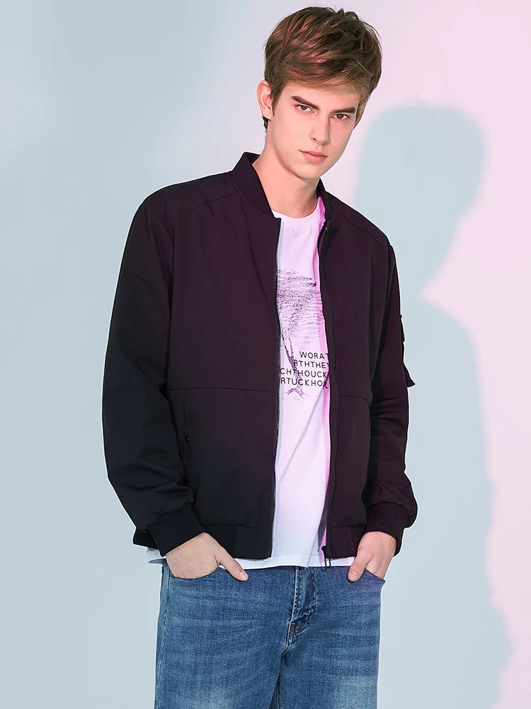 Pioneer Camp Spring Autumn Men's Jacket Solid Fashion Slim Bomber Jackets Men Overcoat Baseball Streetwear Jacket AJK908075