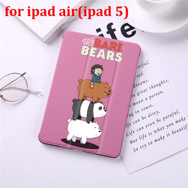 for ipad air Мультфильм Мы Голые Медведи чехол для iPad air 10," Искусственная кожа чехол матовый кожаный чехол-книжка с задней панелью Обложка для iPad Air 1/2/3 защищенный планшет чехол - Цвет: for ipad air