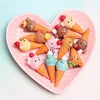 2pcs/lot Cute Scale Miniature Resin Ice Cream Cone Pretend Food For Dollhouse Play Kitchen Food 5