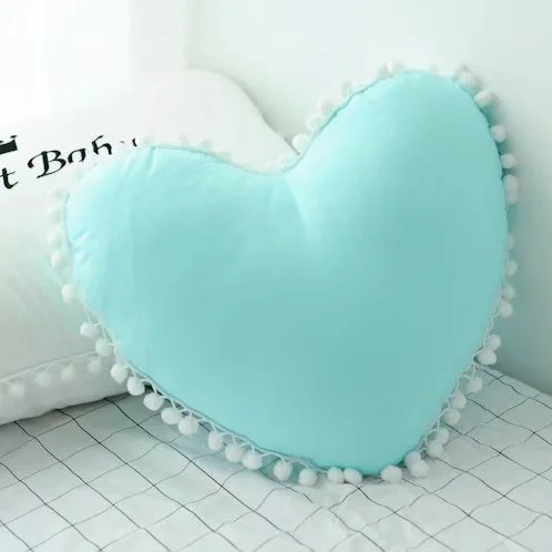 blue heart Подушка со звездами и сердечками, съемная и моющаяся декоративная подушка для дивана, детская комната, плюшевая мягкая игрушка - Цвет: blue heart