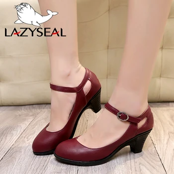 

LazySeal Bling Pear Women Pumps High Heels Shoes Woman Spike Heels Pointed Toe Buckle Female Party Shoes Wedding Plus Size 44