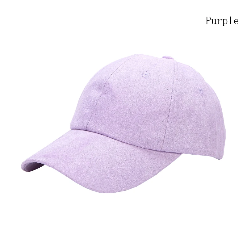 Longkeperer замшевые бейсболки для женщин фирменный дизайн кепки в стиле хип-хоп замшевые шляпы для дам Твердые крышки gorras beisbol R80 - Цвет: Purple
