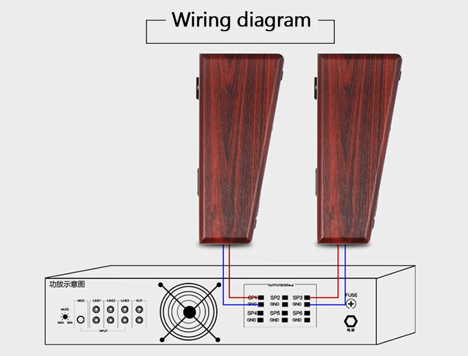 Oupushi 100V PA настенный динамик 2-Way 10W PA динамик