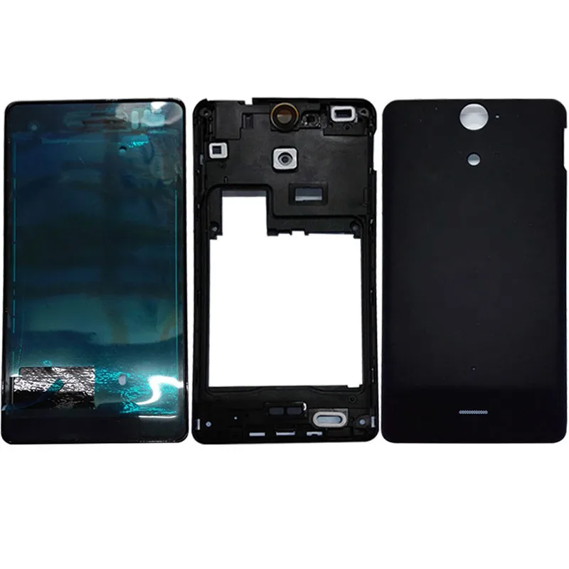 

SZHAIYU Good Full Housing Front Frame Chassis+Back Battery Cover Case + Keypad for Sony Xperia V LT25i LT25