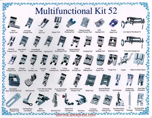 Набор прижимных лапок для домашней швейной машины 8/32/42/52 шт.|presser foot feet kit|presser feetfoot