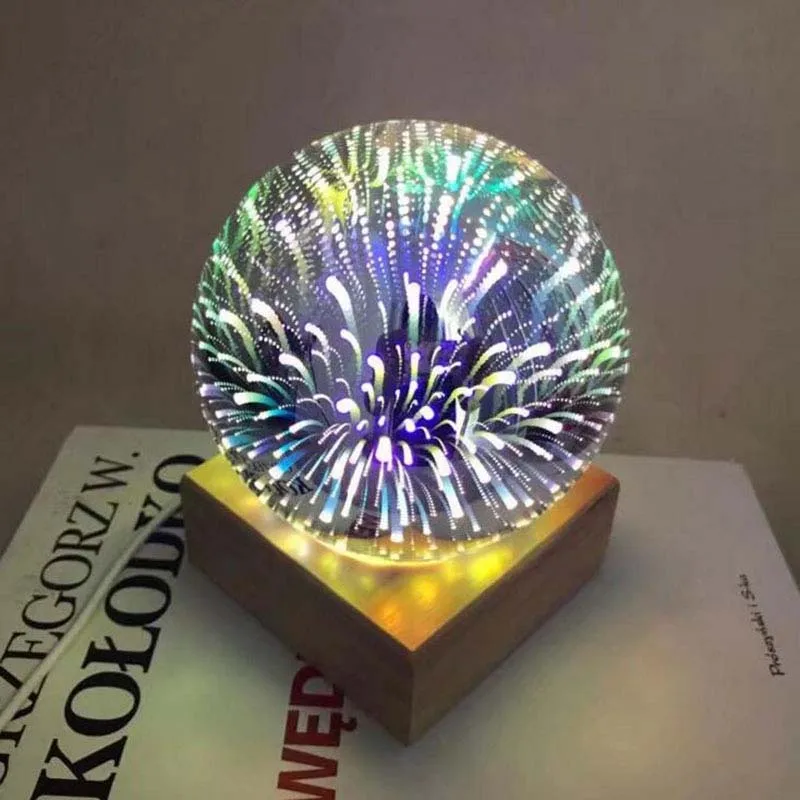 

3D Colorful Sky LED Night Light Moon Lamp USB Kids Children Bedroom Projection Magic Lamp Fireworks Butterfly Christmas Light