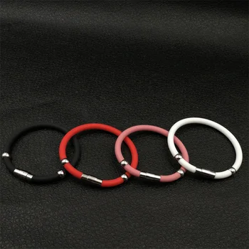 

Magnetic stainless steel silicone anion bracelet
