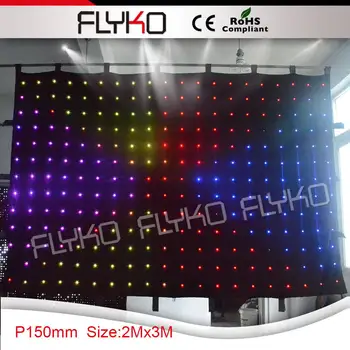 

2x3m P15 full color soft LED video wall/club lighting backdrops