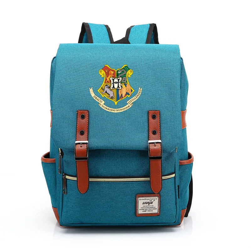 

Magic Hogwarts Ravenclaw Slytherin Gryffindor Boy Girl Student School bag Teenagers Schoolbags Canvas Women Bagpack Men Backpack
