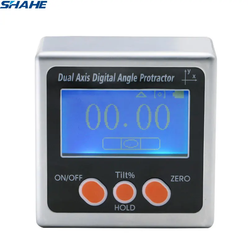 SHAHE New Digital Bevel Box Dual axis Inclinometer With Aluminum Alloy Material Electronic