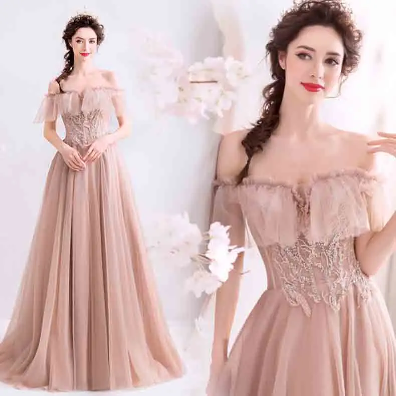 

Pink Off-Shoulder Luxury Party Dress Custom Women Red Carpet Wedding Bridal Evening Formal Dress For Lady Large Size 5XL 6XL