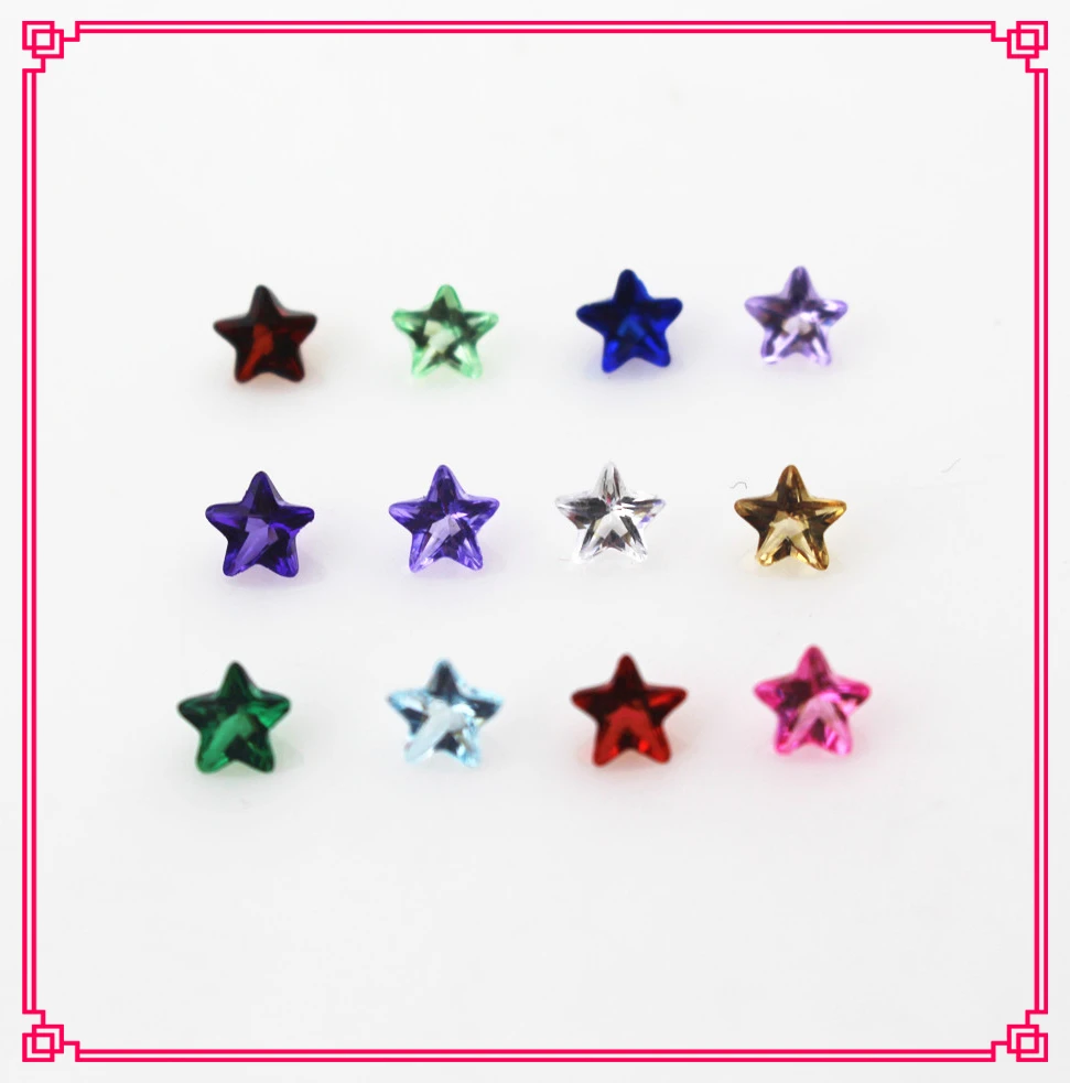 

120pcs/lot Mix 12 color Rhinestone 5mm Birthstones Star Crystal Floating Charms Living Glass Memory Lockets DIY Jewelry Charms