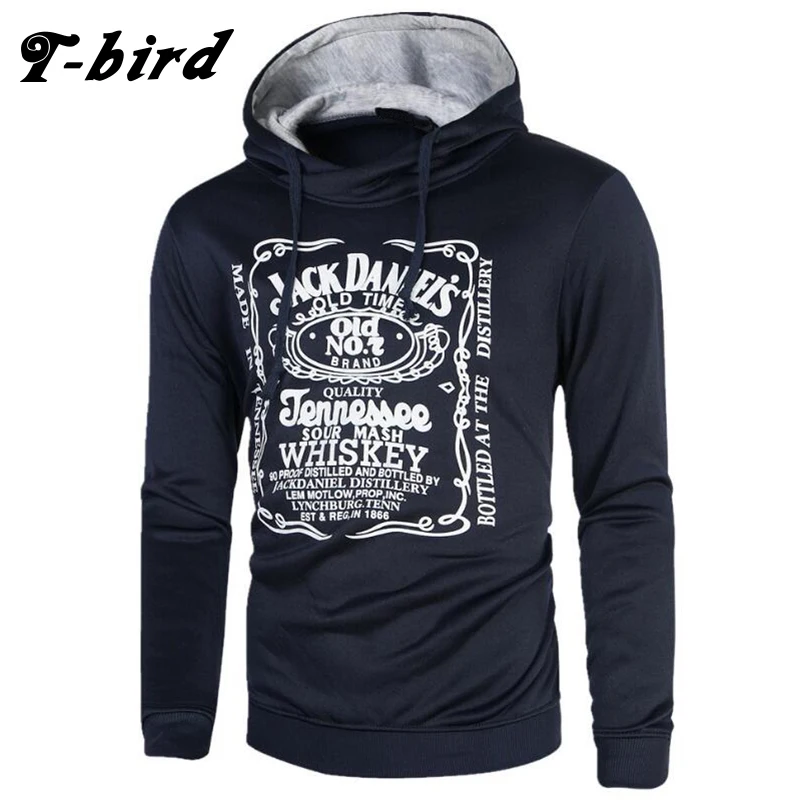 T Bird Hoodie Men Letter 3D Printing Hip Hop Sweatshirt Fashion Mens Hoodie 2017 Brand Winter