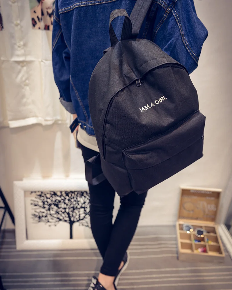 Mochila Escolar холщовые ни один рюкзак KPOP в 2016 Новый южнокорейский ulzzang я девушка Цвет