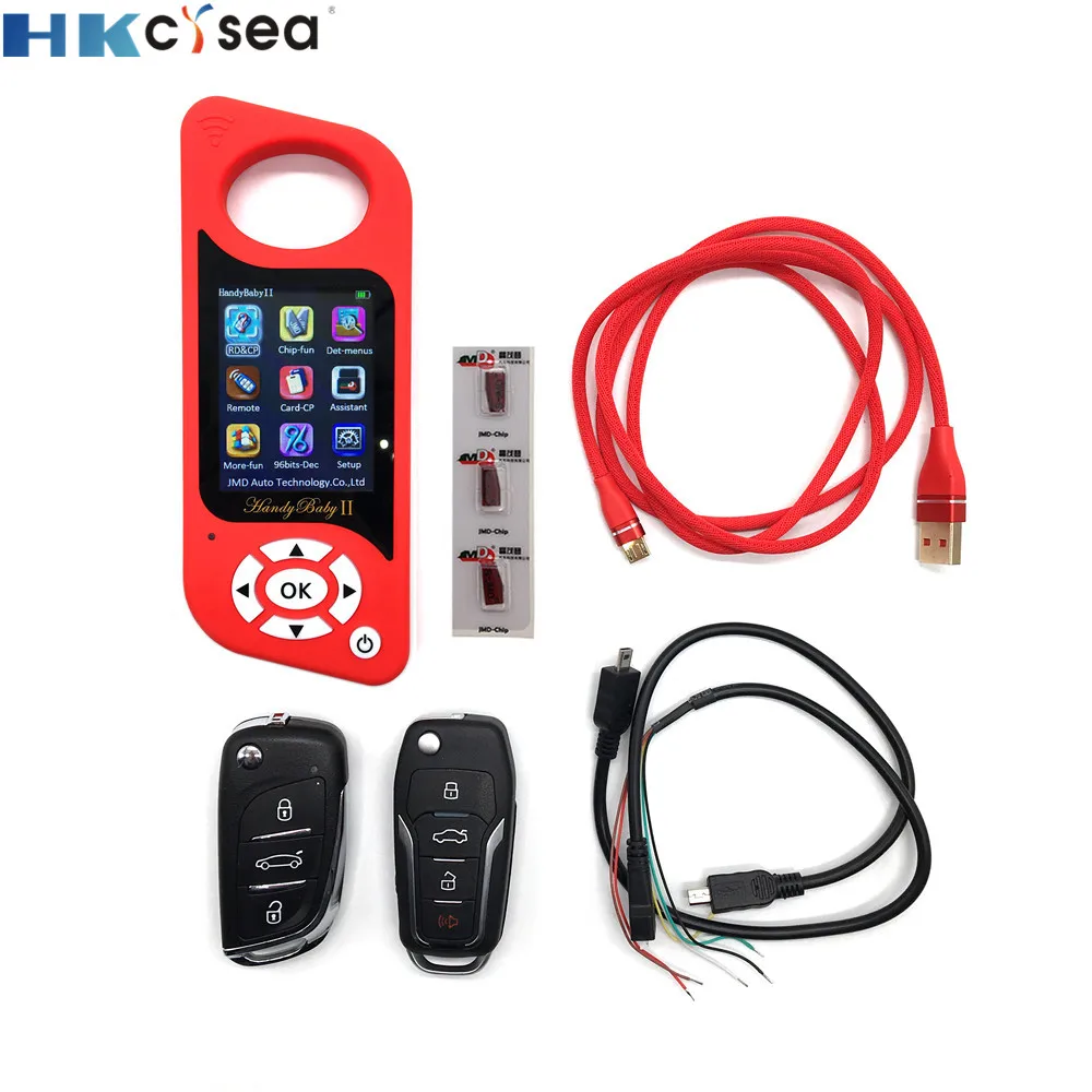 

HKCYSEA Newest Version Handy Baby 2 Hand-held Car Key Copier Auto Key Programmer for 4C/4D/T5(11,12,13,33)/G(80 Bit)/46/47 Chips